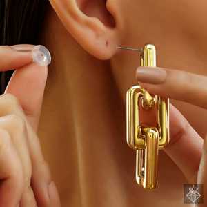 PRAO Gold Plated Anti-Tarnish Chunky Chain Necklace <b>Set</b> with Earrings Fashion Jewelry <b>for</b> <b>Women</b> - Product Image 1