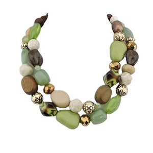 Nouveau Collier Multicouche en Résine avec Strass Goutte d'Eau et Perles, Bijou Tendance pour Femme, Idéal Cadeau de Fête ou Mariage - Product Image 6