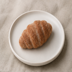 Mahaguthi <b>Craft</b> with Conscience <b>Wool</b> Felting Croissant Model Handcraft Food Toy for Classroom Display <b>Craft</b> Practice Ages 3-6 - Product Image 4