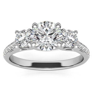 2024 última llegada de calidad superior 925 anillo de diamante solitario de moissanita de plata esterlina en corte brillante redondo y conjunto de Halo en VVS - Product Image 1