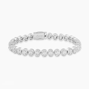 Bracelet tennis VVS Moissanite Hip Hop Iced en argent sterling 925 certifié luxe, taille halo multi-coupes - Product Image 3