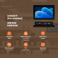 Panel PC Industri Android 11 Berkualitas Tinggi 10.1" Dengan Layar FHD 1280*800 PCAP Multi-Touch untuk Terminal Kios Pembayaran
