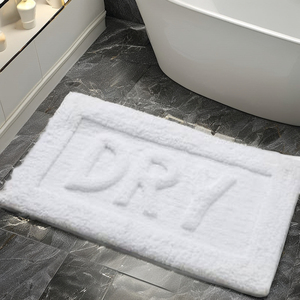 Tapis de bain en laine tuftée de coton doux de luxe motif ovale touffeté à la main et lavable en machine pour la maison ou l'hôtel tapis de bain en laine tuftée - Product Image 4