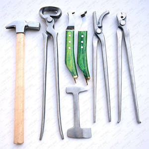 Best Seller Farriers Stainless Steel Hoof Knife Clincher Loop Knife Cattle <b>Horse</b> Hoof Buffer Laser Logo Custom Packing Equine - Product Image 1