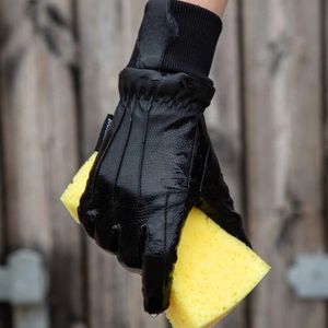 Gants d'équitation d'hiver imperméables et résistants à la chaleur en cuir, vêtements de sport avec protection antidérapante et anti-UV, compatibles avec les écrans tactiles - Product Image 4