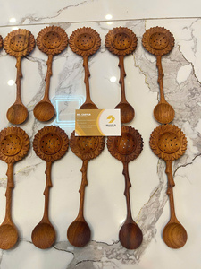 ช้อนไม้แกะสลักลายใบไม้ ทำมือ เป็นมิตรกับสิ่งแวดล้อม พร้อมสลักโลโก้ ความจุ 20 มล. สำหรับงานปาร์ตี้ - Product Image 5