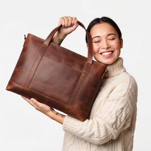Genuine Leather <b>Hand</b> <b>Bag</b> for Women Fashion Tote Purse Spacious Shoulder <b>Bag</b> Premium Casual Daily <b>Carry</b> Travel Shopping <b>Bag</b> - Product Image 1