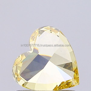 2.00 CT ได้รับการรับรอง VS1รูปหัวใจ HPHT ห้องปฏิบัติการปลูกเพชรแฟนซีสีเหลืองสดใสได้รับการรับรอง IGI หลวม - Product Image 5