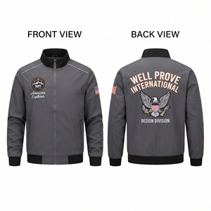 Custom Logo Hooded Reversible Eco-Friendly Windbreaker <b>Jacket</b> <b>Royal</b> <b>Blue</b> 220g Premium Waterproof Fabric - Product Image 2