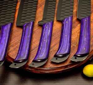 Produit industriel japonais de qualité professionnelle Palace LLC, couteaux forgés à la main en acier au carbone, ensemble de cinq pièces, haute qualité, OEM professionnel - Product Image 4