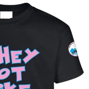 Black Teen Short Sleeve Graphic T Shirt They Not Like Us Bold Pink Letter Print Crew Neck Casual Youth Everyday Fashion Tee - Product Image 4