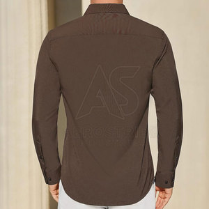 Chemises boutonnées élégantes pour hommes en tissu mélange de coton doux, infroissables, respirantes, écologiques, décontractées, confortables et tendance pour le quotidien - Product Image 3