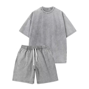 Factory Direct Men T Shirt and Shorts Set Lightweight Casual Sports Lounge Wear Outfit OEM Manufacturer - Product Image 6