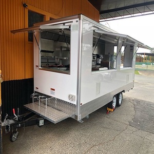 Remorque alimentaire mobile en acier inoxydable à 2 roues, double essieu, avec cuisinière et four, cuisine mobile pour la restauration, résistante à la rouille - Product Image 3