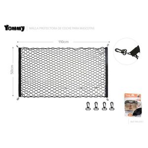 Red de Seguridad para Mascotas en el Auto Yommy, Protector de Asiento Trasero de Malla de 110x50cm para Perros - Product Image 3
