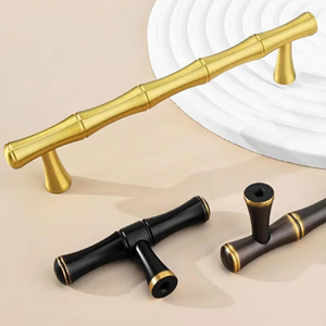 Bamboo & Solid Brass (<b>Gold</b>, Bronze, Black) Knobs & <b>Pulls</b> Kitchen, <b>Drawer</b>, Dresser & Cabinet Handles - Product Image 5
