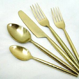 Cubiertos de alta calidad de acero inoxidable chapado en oro con aspecto real Cubiertos de lujo para restaurante Boda Hogar Hotel - Product Image 1