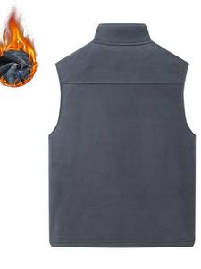 Chaleco de lana sin mangas de doble cara con logotipo personalizado bordado, precio de fábrica de Bangladesh y China, para otoño e invierno - Product Image 5