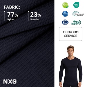 OEKO-TEX 100認証取得済み 77%ナイロン 23%スパンデックス ミニチェック生地 ベースレイヤー用 OEM ODM - Product Image 1