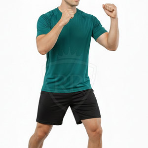 Outdoor Activities Men's Knitted Blank Design <b>Polyester</b> <b>T</b>-<b>Shirt</b> Quick Dry Comfortable Breathable for Running Exercise - Product Image 2
