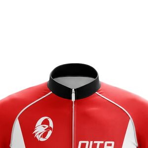 Maillot de Ciclismo Rojo y Blanco para Hombre, Camiseta de Ciclismo de Manga Corta, Ropa de Ciclismo Deportiva Profesional, Ligera y Transpirable - Product Image 4