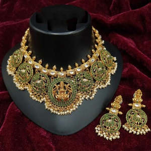 Juego de Collar con Perlas de Imitación Elegantes Jewelemarket, Chapado en Oro de 24K para Uso Diario-10575433DP - Product Image 1