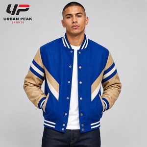 Veste universitaire confortable pour homme avec texture de tissu doux, poignets côtelés flexibles et design moderne pour tenues décontractées, service OEM - Product Image 1