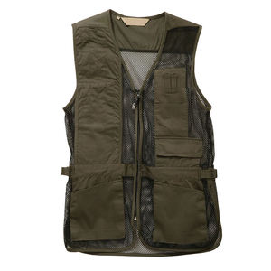 Red Hunting Vest Men Sleeveless Breathable Mesh Polyester Summer Outdoor Wear Adult Size - Product Image 4