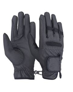 Black Full Finger Riding Gloves Waterproof Breathable Non Slip Leather <b>Equestrian</b> Gloves for Outdoor Sports - Product Image 1