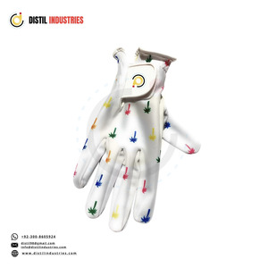 Gants de golf en cuir Cabretta de qualité supérieure, écologiques, personnalisés en gros, DISTIL INDUSTRIES, imprimé palmier, main droite, unisexe - Product Image 3