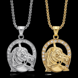 Pendentif Tête de Cheval en Argent 925 Plaqué Rhodium pour Homme Jewelux avec Micro-Incrustation de Diamants Ronds Brillants Style Hiphop - Product Image 4
