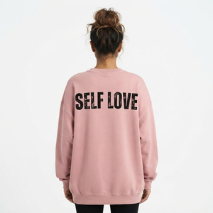 Women Oversize <b>Puff</b> Printing Sweatshirt Drop Shoulder Crew Neck 100% Cotton Knitted Winter Wear Sweatshirt Baggy Ladies Shirts - Product Image 2