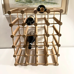 Estante grande de madera para botellas de vino, ideal para almacenamiento en el hogar, bar, cocina, comedor, organizador y expositor de vinos, venta al por mayor desde India. - Product Image 1