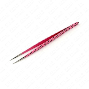 Pink Coated I Shaped Isolation Eyelash Tweezers Stainless Steel Professional Lash Extension <b>Precision</b> <b>Tool</b> - Product Image 6