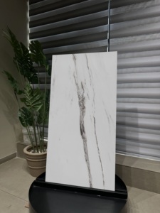 Carrelage en céramique ETERNAL WHITE de qualité supérieure, finition polie mate, revêtement mural et de sol de luxe, intérieur moderne, disponible à la vente - Product Image 3