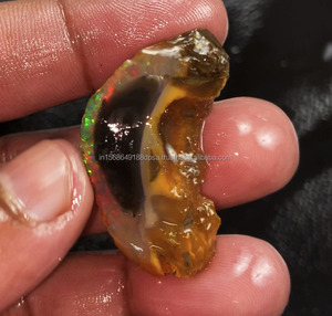 Opale d'Éthiopie naturelle de qualité A, Welo Fire, 32,92x24,55 à 44,68x33,55 mm, pierre précieuse brute fantaisie à huile, pour la fabrication de bijoux DIY - Product Image 3