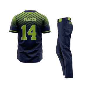 Uniforme Deportivo Personalizado de Béisbol, Pantalones y Camiseta con Cierre de Botones, Material de Poliéster/Algodón, Secado Rápido, Antibacteriano - Product Image 3