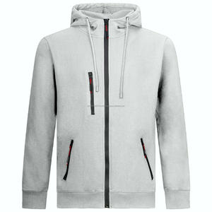 Vente en gros de sweats à capuche surdimensionnés pour hommes, personnalisés, avec fermeture éclair, sans cordon, en laine lourde, 100% coton, streetwear tendance - Product Image 4