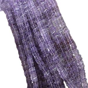 16" Long Strands Natural Pink Amethyst Gemstone Square Shape <b>Heishi</b> <b>Beads</b> for Making Jewelry Top Quality Wholesale - Product Image 1