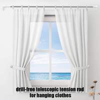 Tringle de douche robuste, tringle à tension, tringle à vêtements, tringle de tension pour salle de bain au design simple