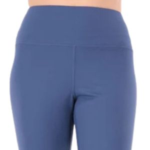 . Pantalon évasé bleu taille haute pour femme, extensible, coupe ajustée, style legging de yoga, jambe large, décontracté, coupe bootcut ajustée - Product Image 4
