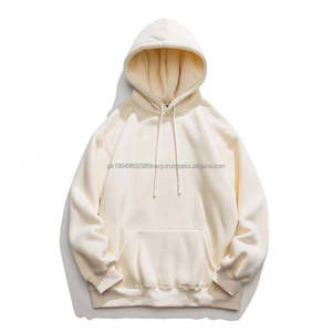 Sweat-shirt à capuche carré surdimensionné pour homme, style streetwear, couleur unie, logo personnalisé, tricoté pour l'automne - Product Image 2