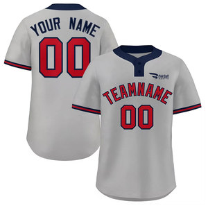 OEM Service Solid Color Baseball Two Button Shirts Unique Style <b>Low</b> Moq Baseball Two Button Shirts - Product Image 1