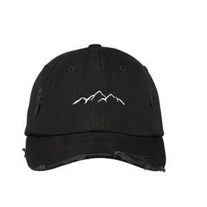 Minimal Mountain bordado desgastado deportivo Unisex papá sombrero negro algodón personalizado negocios calle al aire libre senderismo Camping Vietnam - Product Image 1