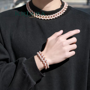 Bracelet pour homme en or jaune plaqué, diamant de laboratoire, argent 925, taille brillant rond, style hip-hop, usage quotidien - Product Image 3
