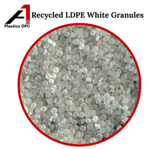 Recycled LDPE White Granules Polyethylene Resin <b>Pellets</b> for Injection Molding <b>Plastic</b> Processing - Product Image 1