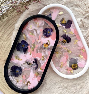 Bandeja de resina hecha a mano de la mejor calidad con posavasos Embalaje personalizado 100% Patrón de modelo epoxi Esculpido ecológico Mejor precio - Product Image 3