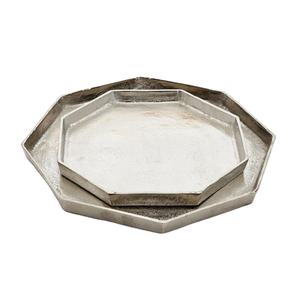 Bandejas Decorativas de Aluminio para Servir, Juegos de Regalo, Bandeja Octogonal de Metal para Frutas, Artesanía, Centro de Mesa, Suministros para Eventos - Product Image 1