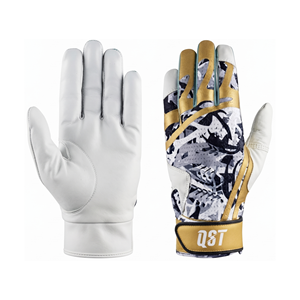 Gants de frappe de baseball en cuir avec paume imprimée camouflage, gants de frappe de softball à manchette longue avec sangle, logo personnalisé OEM ODM pour l'entraînement - Product Image 1