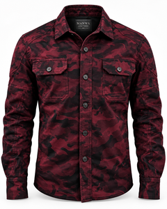 Men's Camouflage <b>Motorcycle</b> protective <b>shirt</b> Full Sleeve Printed Riding Coat - Product Image 4